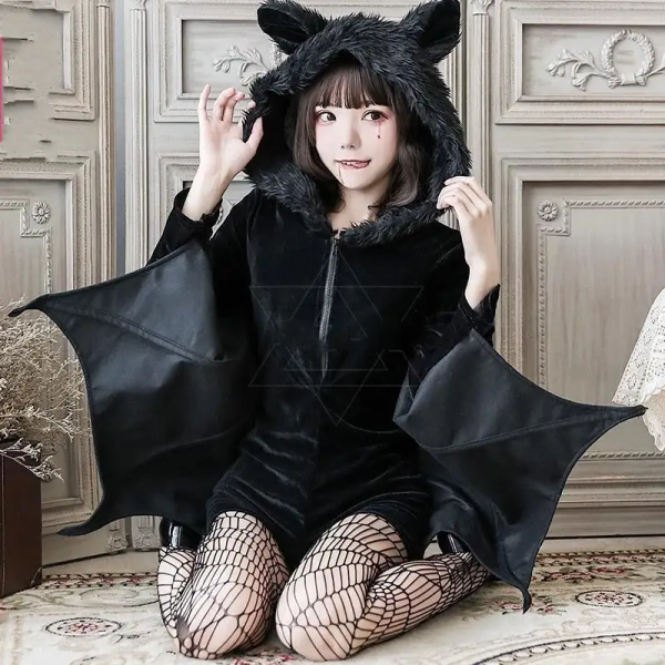 Bat-Wing Furry Complete Cosplay Set for Halloween Fun