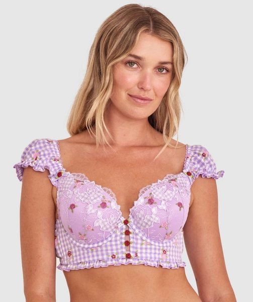 Enchanted Frolic In The Fields Longline Bliss - Light Purple/Multicolour 8DDD
