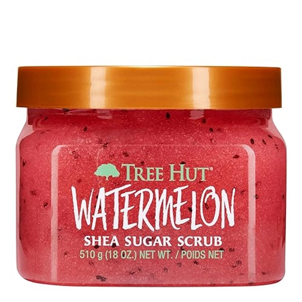 Tree Hut Watermelon Shea Sugar Scrub | Peeling-Körperpeeling entfernt abgestorbene, trockene Haut für ein weiches und hydratisiertes Gefühl | pflegende essentielle Körperpflege | 532 ml
