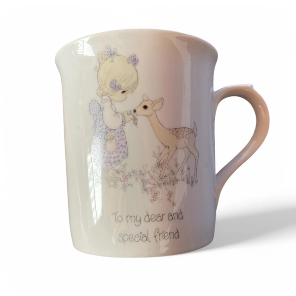 Precious Moments porcelain mug with deer design