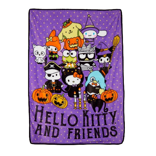 Hello Kitty and Friends Halloween Portrait Throw Blanket