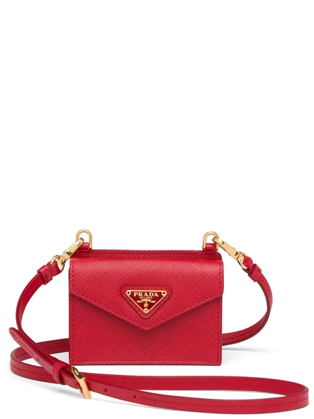 Prada Shoulder Strap Cardholder | Red | FARFETCH