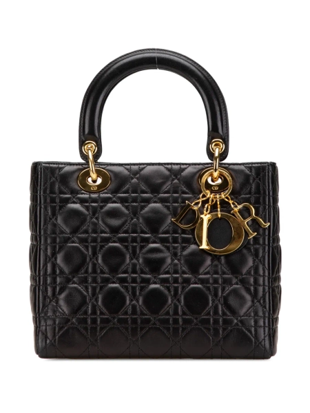 1997 Medium Lambskin Cannage Lady Dior satchel | One Size