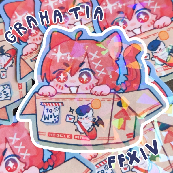 FFXIV G'raha Tia Holographic Sticker | Final Fantasy 14 | Graha | Best Boy | FF14