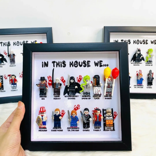 Halloween Horror Character Frame, in This House We, Halloween Decoration, House of Horrors, Halloween Gift, Halloween 2024 - Etsy Ireland