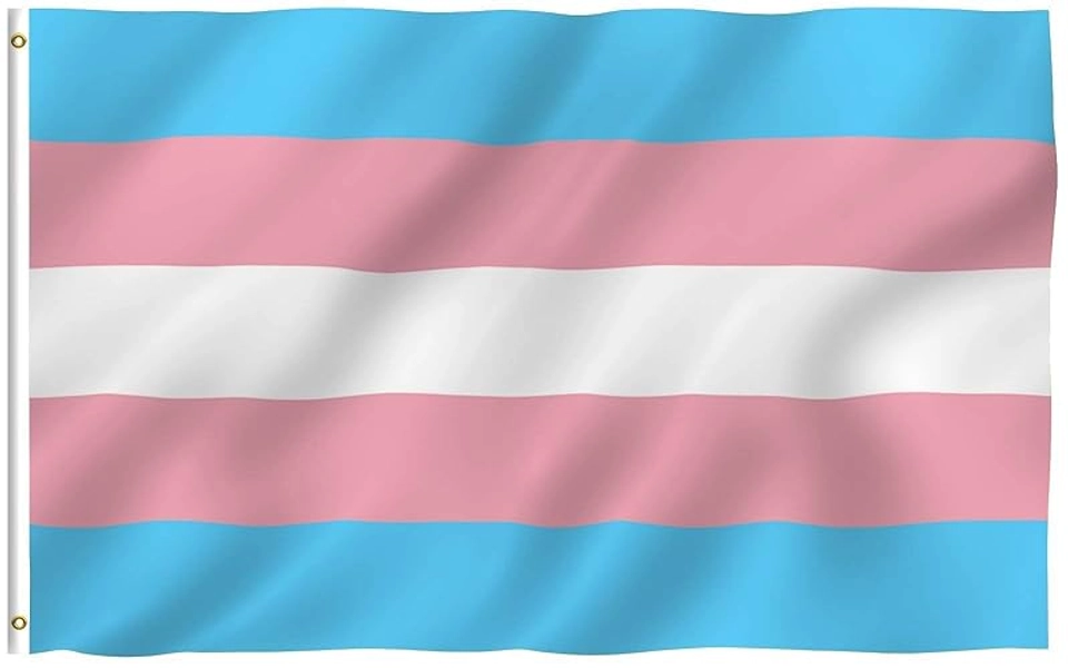 Anley Fly Breeze 3x5 Foot Transgender Flag - Vivid Color and UV Fade Resistant - Canvas Header and Double Stitched - Pink Blue Rainbow Flags Polyester with Brass Grommets 3 X 5 Ft