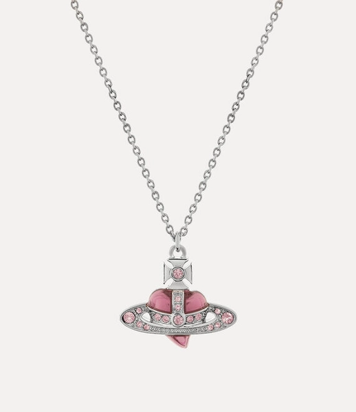 New Diamante Heart Pendant Necklace