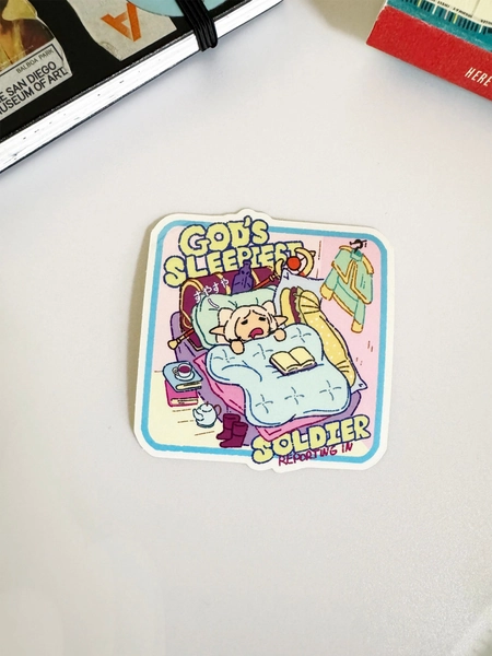 Frieren Beyond Journey's End - God's Sleepiest Soldier Sticker