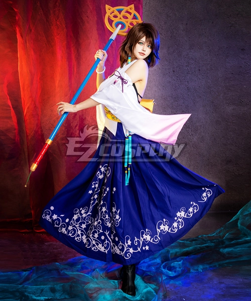 Final Fantasy X FF10 Yuna Cosplay Costume - Deluxe Version