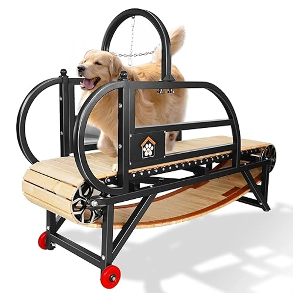 POKSAUAE 76 inch Dog Treadmill Extended Edition, Suitable for Medium and Large Dogs Weighing Under 300 pounds, Increases Dog Endurance and Explosiveness, and maintains Health