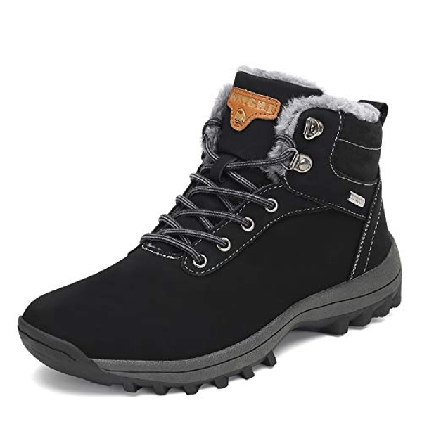 Mishansha Mens Hiking Boots Womens Winter Warm Snow Boot Water Resistant Non Slip Soft Lined