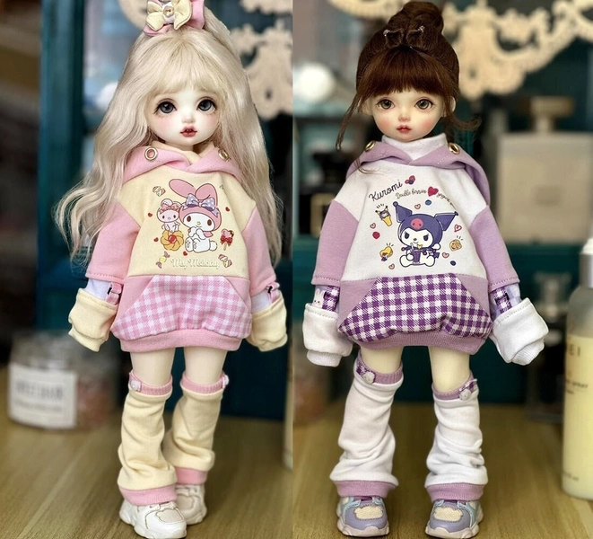 Hoodie & Leg Warmer Set for 1/6  BJD Clothes