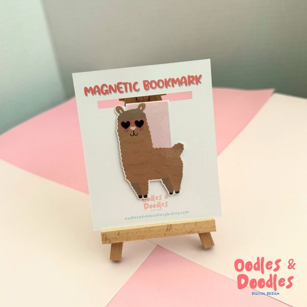 Alpaca Magnetic Bookmark | Cute Gift | Gift | Birthday | Page Marker | Gift for Reader | Bookworm | Reading Accessories | Llama