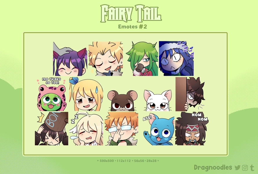 Fairy Tail Emotes pack 2