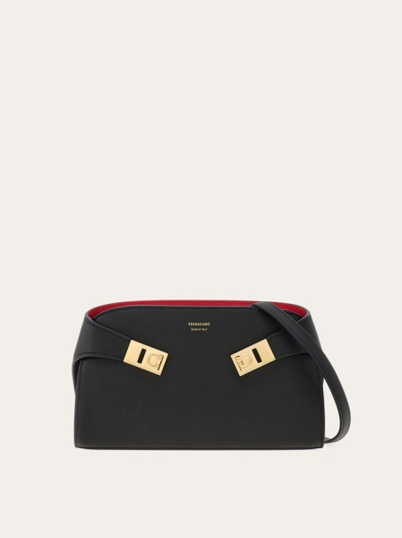 Ferragamo - Hug mini crossbody bag - Black/Flame red
