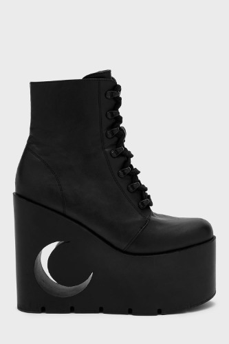 Crescent Boots - Black / 100% Synthetic Materials