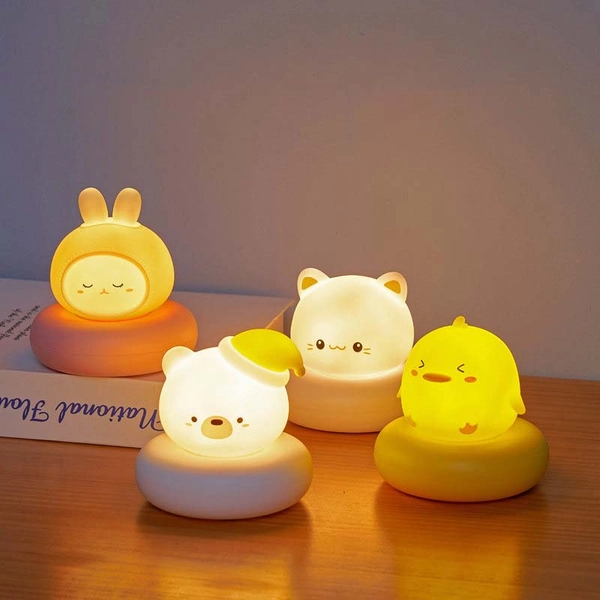 Cute Animal Night Light Touch Sensor Lamp LED Lights Kids Bedroom Lamp
