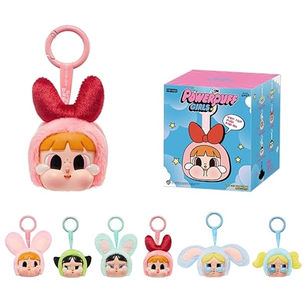 POP MART Crybaby × Powerpuff Girls Series-Vinyl Face Plush Blind Box, Crybaby Blind Box Figures, Random Design Action Figures Collectible Toys Home Decorations, Single Box