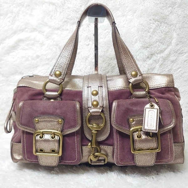 Coach Legacy 65th Anniversary Vintage Y2K Purple Suede Shoulder Hand Bag 10352