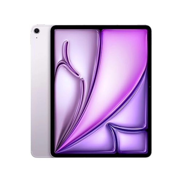 Apple 13" iPad Air (M2): Liquid Retina Display, 256 GB, 12 MP Querformat Frontkamera/12 MP Rückkamera, WLAN 6E und 5G Mobilfunk mit eSIM, Touch ID, Batterie für den ganzen Tag – Violett
