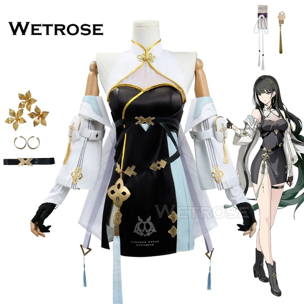 [Wetrose] In Stock Wuthering Waves Baizhi 白芷 설지 Cosplay Costume Wig Full Set