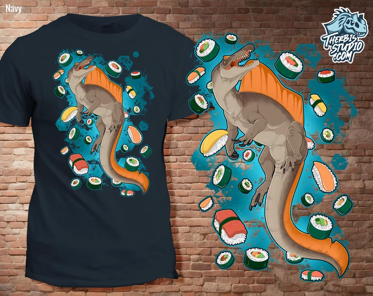 Funny Dinosaur Tshirt I Unisex I Spinosaurus I Sushi I Sushisaurus