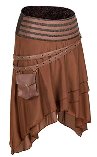 Alivila.Y Fashion Corset Womens Brown Steampunk Gothic Skirt Victorian Pirate Skirts