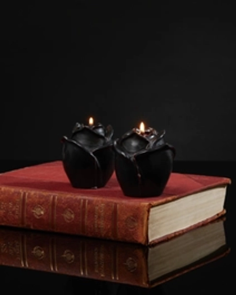 Bleeding Roses Unscented Candle Duo Black & Red 2 x 210g