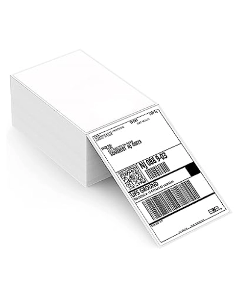 iEager Thermal Label, 4" x 6" Thermal Label Stickers for Label Printer, White Direct Thermal Shipping Labels, 500 Labels/Fanfold