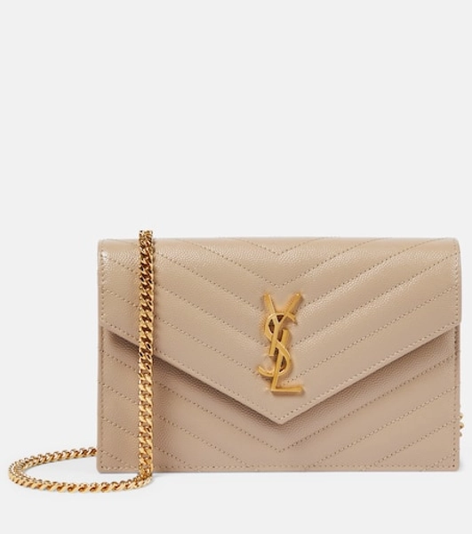Cassandre matelassé envelope leather wallet on chain