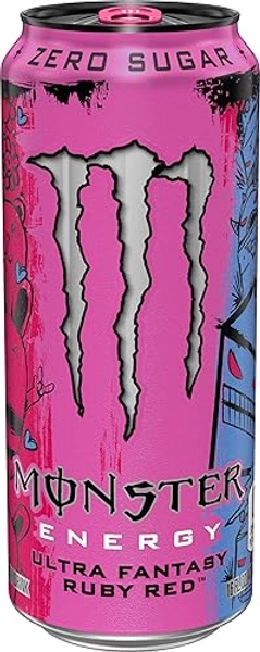 Monster Energy Ultra Fantasy Ruby Red, Sugar Free Energy Drink, 16 Ounce (Pack of 1)