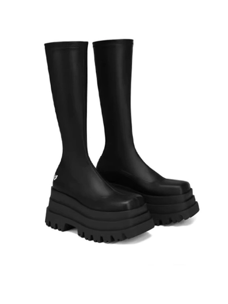 Naked Wolfe Thick soled Platform Boots British Platform high Boots, in Black
