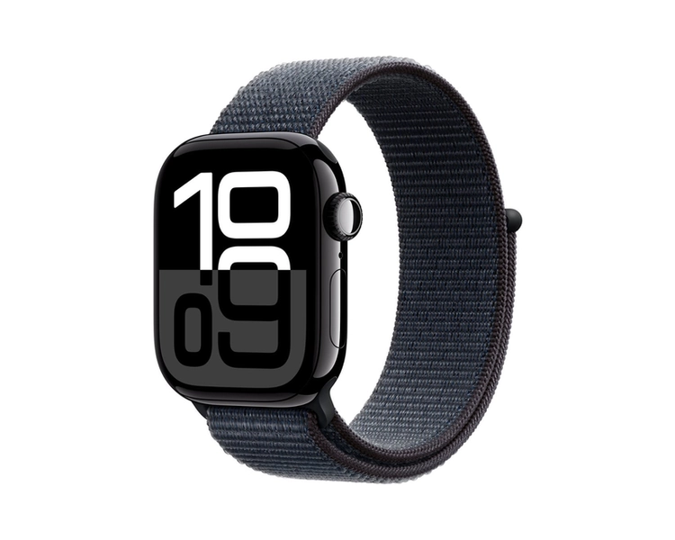 Apple Watch Series 10, 42mm | Jet Black Face / Ink Sport Loop