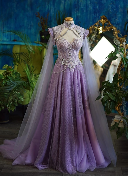 Mist Glacé Armour Dress by Chotronette - Made to Measure
