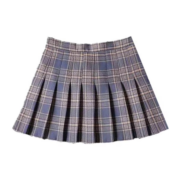 pleated bluish/purpleish skirt