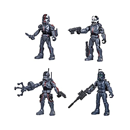 Star Wars Mission Fleet Clone Command Action 6 cm Action Figures Pack of 4 with Multiple Accessories, Toys for Kids from 4 Years