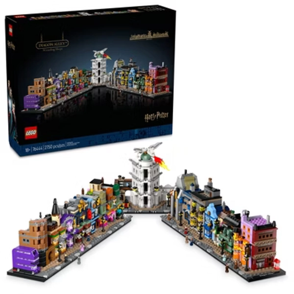 LEGO Harry Potter Diagon Alley Wizarding Shops Collectible Building Set 76444
