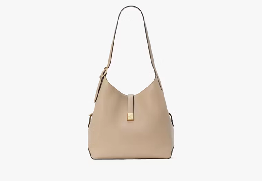 Timeless Taupe Deco Large Shoulder Bag