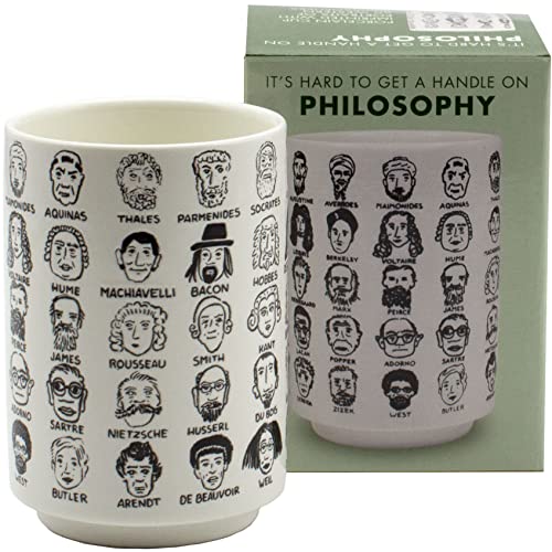 It's Hard to Get a Handle on Philosophy - Porcelain Tea Cup Featuring 60 Western Philosophers