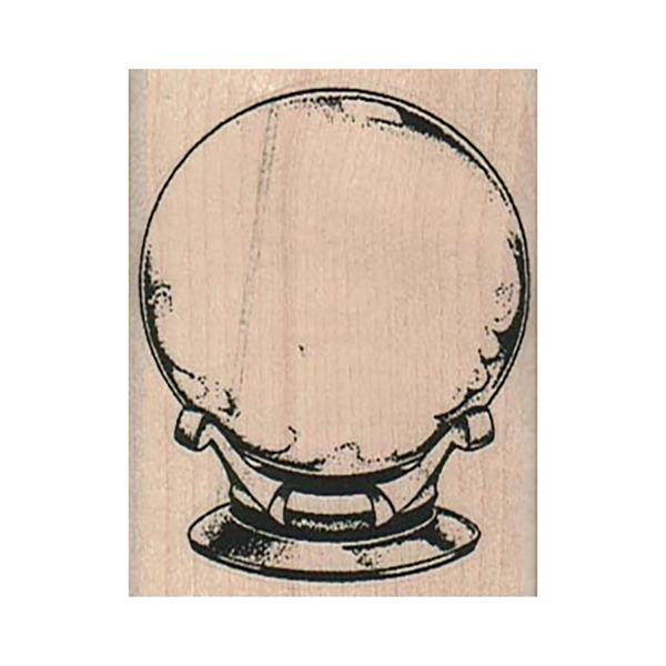 Crystal Ball RUBBER STAMP, Fortune Teller Stamp, Palm Reader Stamp, Gypsy Stamp, Crystal Ball Stamp, Mystic Stamp, Magic Stamp