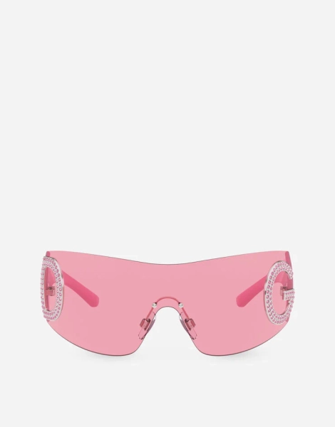 Re-Edition sunglasses in Pink with pink strass for Women | Dolce&Gabbana® US