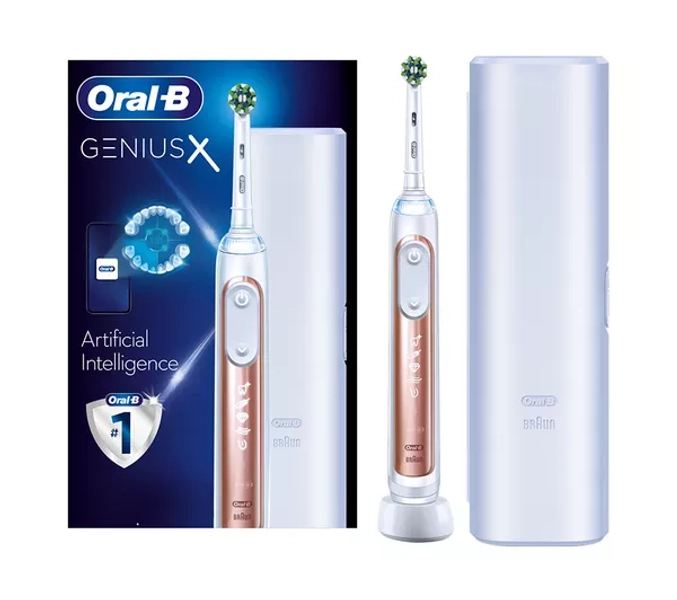 ORAL B Genius X Electric Toothbrush - Rose Gold