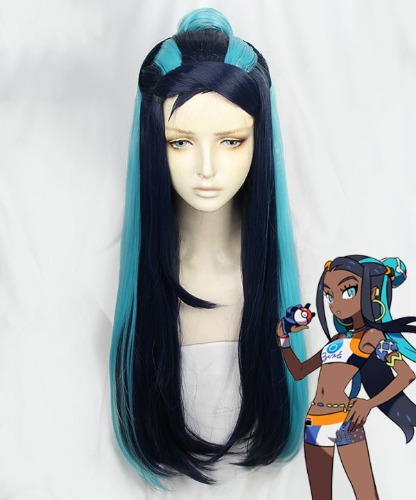 Pokemon Pokémon Sword And Shield Nessa Deep Blue Cosplay Wig | One