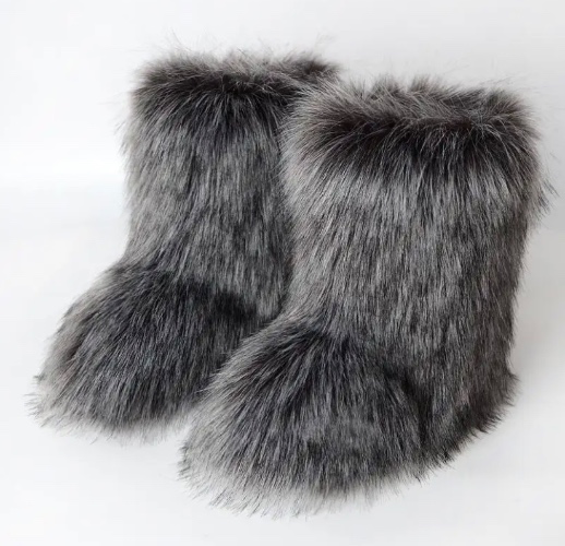 Throne | Cybrbabi | Winter Shoe Women's Winter Fluffy Faux Fox Fur ...