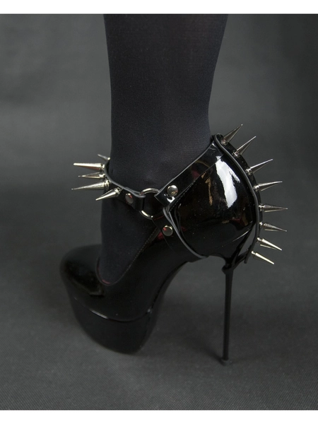 T-ROCK lakierowane paski na buty z kolcami