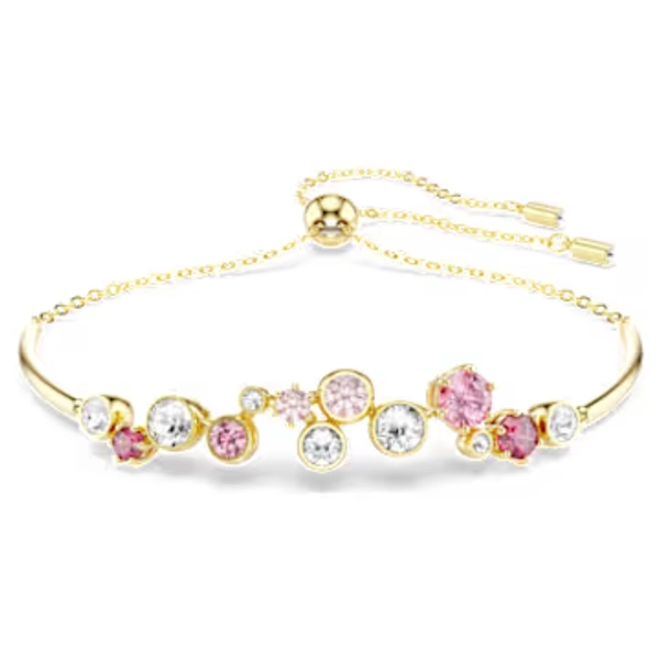 Constella bracelet, Mixed cuts, Multicoloured, Gold-tone plated