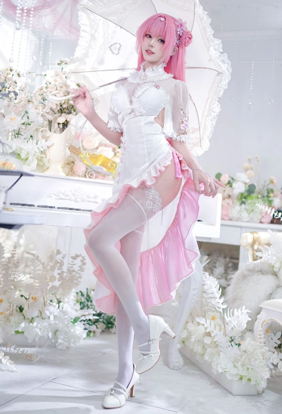 Goddess of Victory: Nikke Dorothy Exclussive Pass Skin Cosplay Costume Dress with Headband and Socks