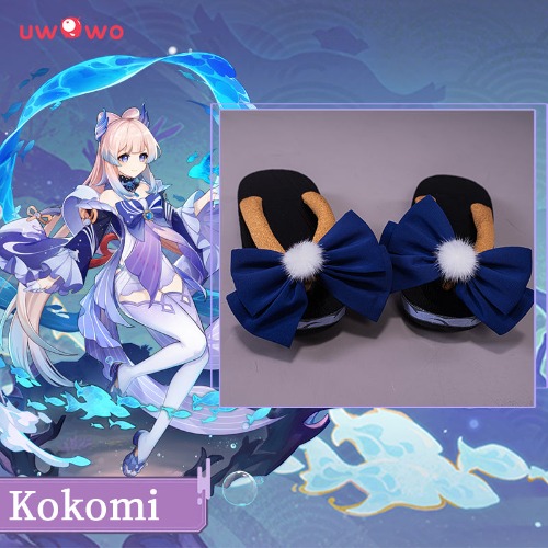 【In Stock】Uwowo Game Genshin Impact Sangonomiya Kokomi Pearl of Wisdom Cosplay Shoes - L