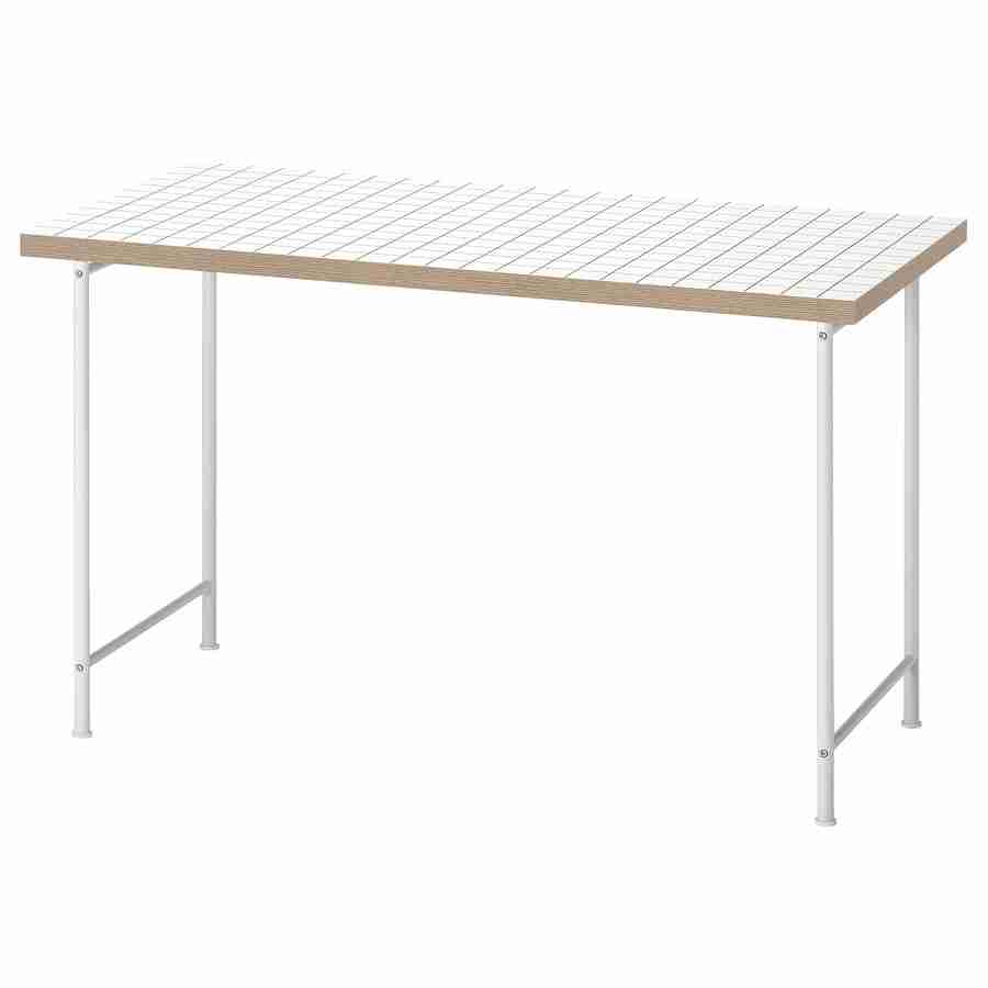 LAGKAPTEN / SPÄND Desk - white/anthracite 120x60 cm (47 1/4x23 5/8 ")