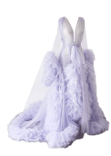 MAYILNSIN Robe de maternité en tulle pour femme - Kimono - Robe de perspective - Photographie pour fête prénatale